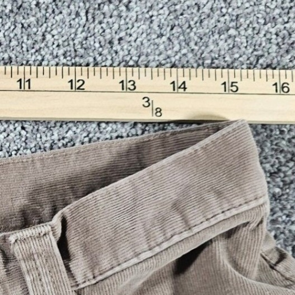 Vintage Lee Khakis Corduroy Pants Womens 16M Tan Straight Leg Stretch Casual - Picture 5 of 9